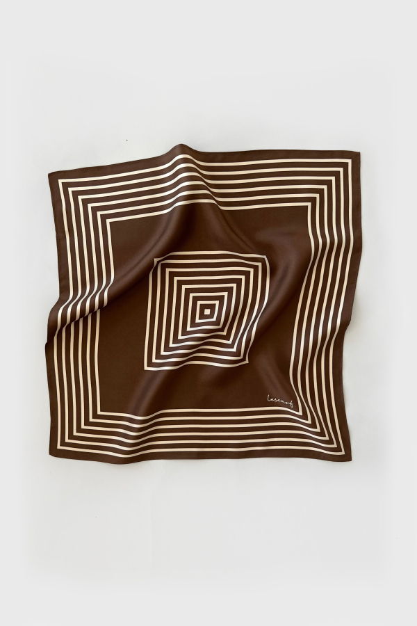 lescarf Striped Scarf 50 cm