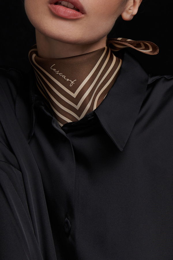 lescarf Striped Scarf 50 cm