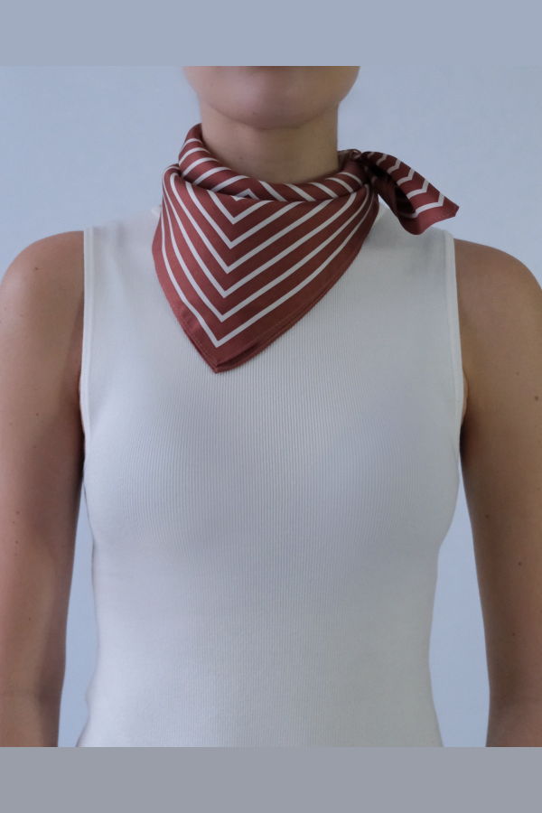 lescarf Striped Scarf 50 cm
