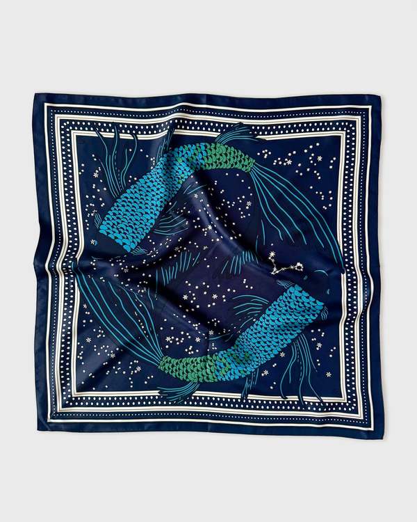 lescarf Zodiac Pisces 65 cm Scarf