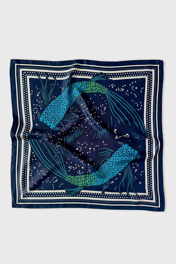 lescarf Zodiac Pisces 65 cm Scarf