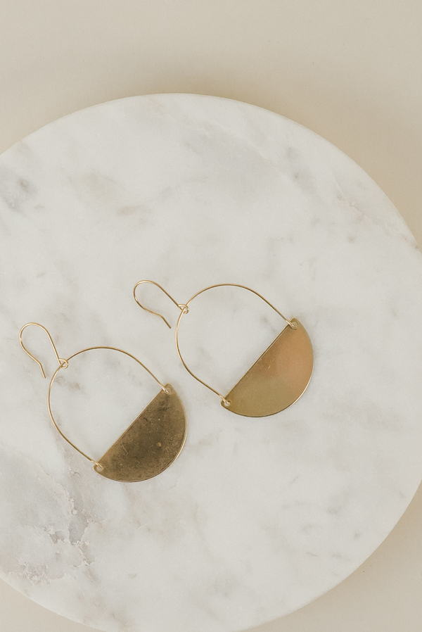 Pegs Hardware Orme Earrings - Brass Pegs Hardware Orme Earrings - Brass