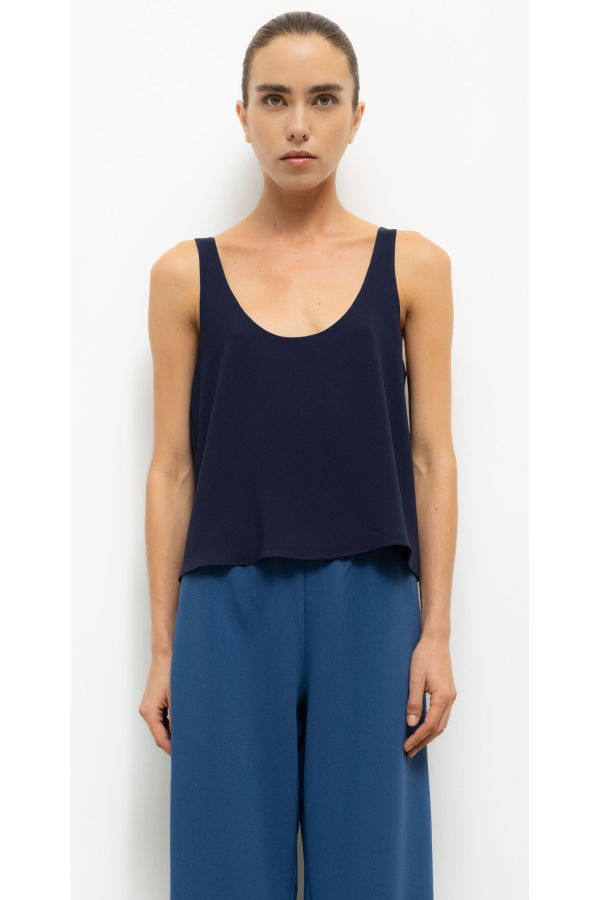 Leset Ari Scoop Tank - Midnight