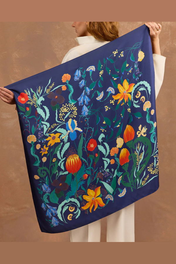 PETITJEAN PARIS Silk Carré Scarf - Enchanted Wood