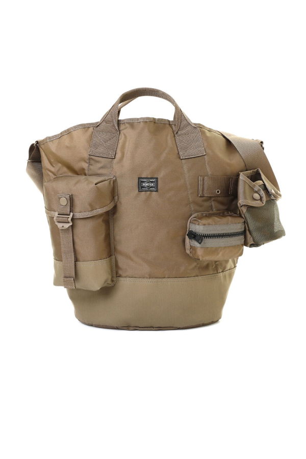 PORTER - Yoshida & Co. Nylon All 2Way Pouches Bucket Tote Bag - Beige