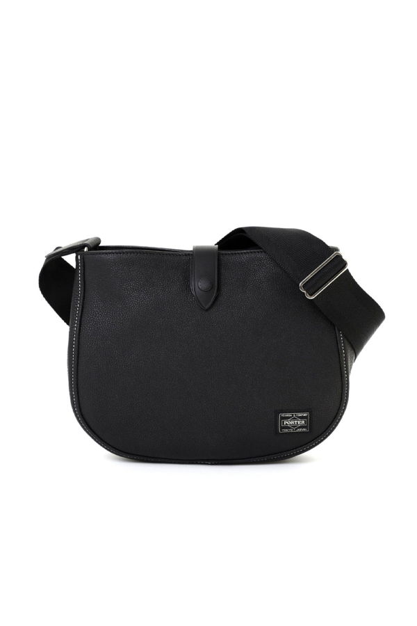 PORTER - Yoshida & Co. Cisco Cowhide Leather Shoulder Bag - Black