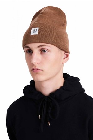 Wood Wood Gerald Tall Beanie - Camel 