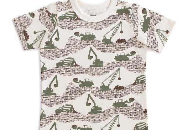 KIDS Winter Water Factory Short Sleeve Tee - Construction Forest Green
