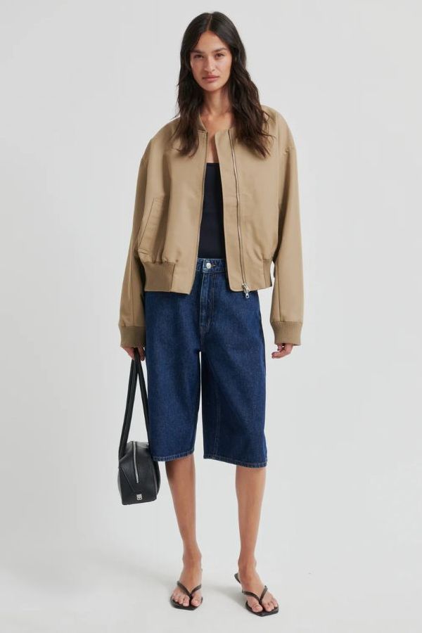 Second Female Columbo Denim Shorts - Dark Blue Denim