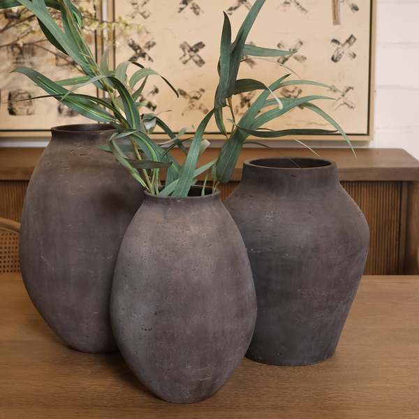 Dovetail Furniture Althea Large Cement Outdoor Vase