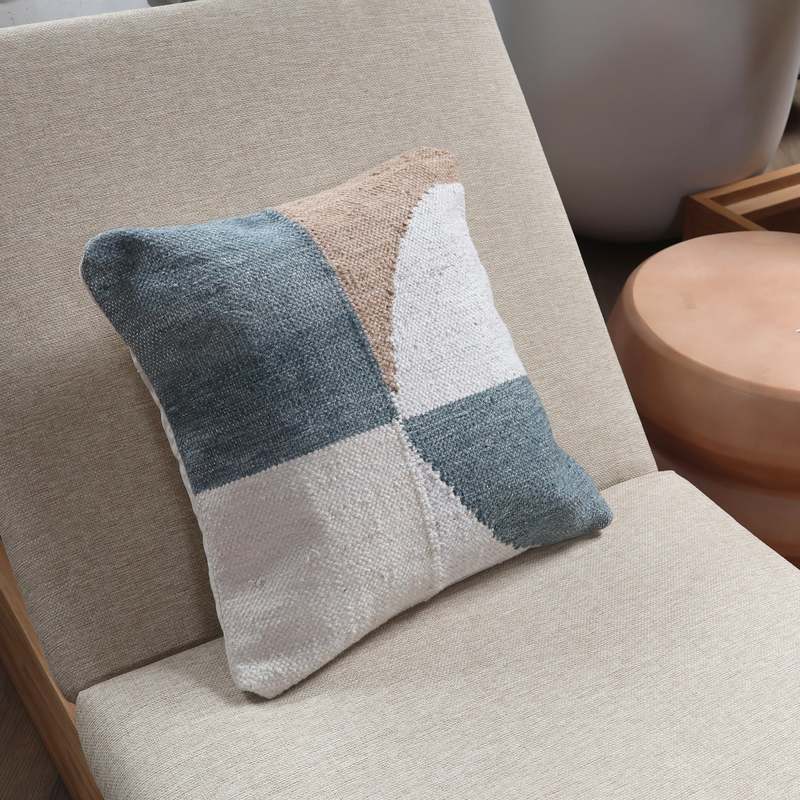 Dovetail Furniture Emil Handwoven PET Outdoor Throw Pillow - Grey