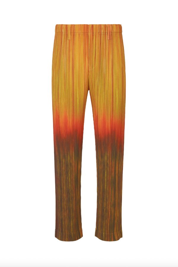 HOMME PLISSE ISSEY MIYAKE Paint Brush Close-Up Pants - Orange