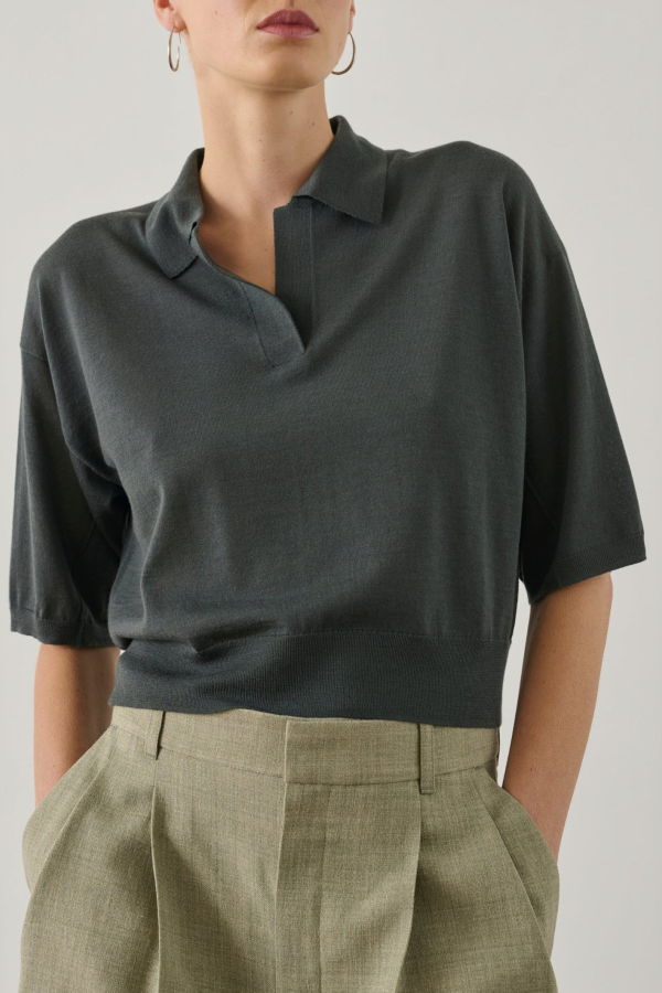 Soeur Elton Knit Collar Top