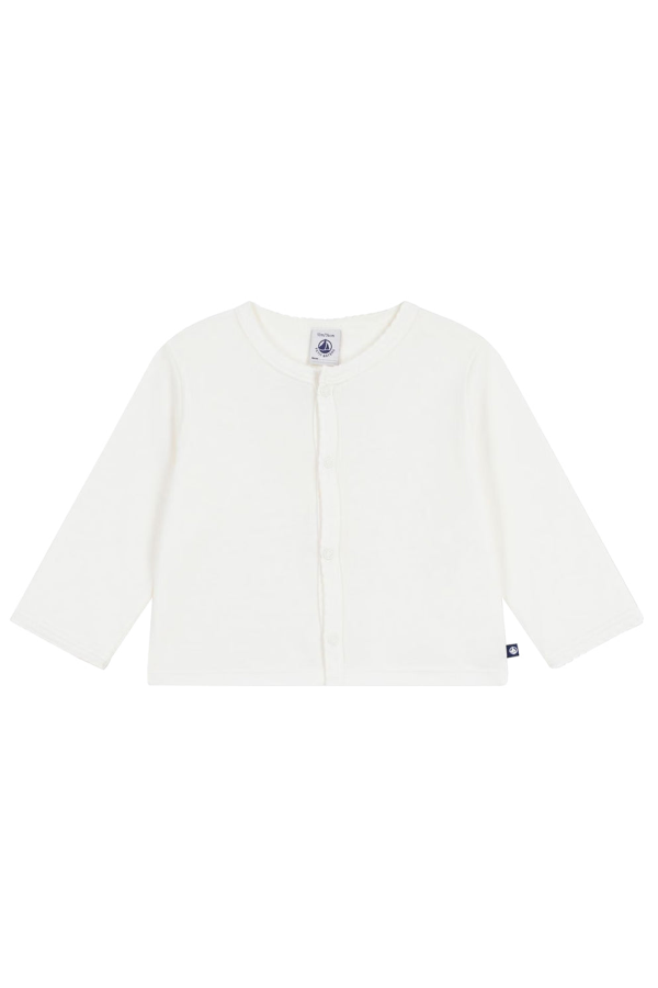 KIDS Petit Bateau Baby Knit Cardigan - White