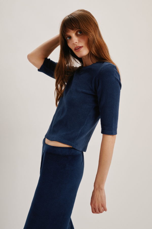 Suzie Kondi Corfu Elbow Sleeve Crew Top