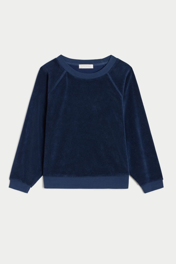 Suzie Kondi Tilos Sweatshirt in Terry - Navy