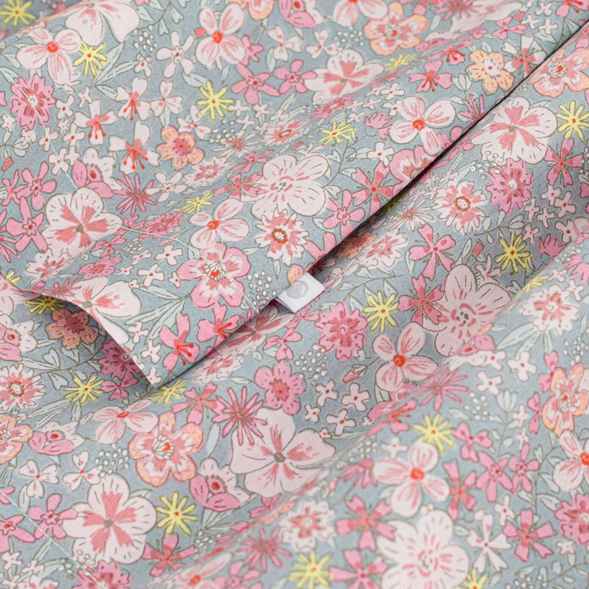 KIDS Petit Bateau Spray Blue Floral Print Dress - Image 3 of 6