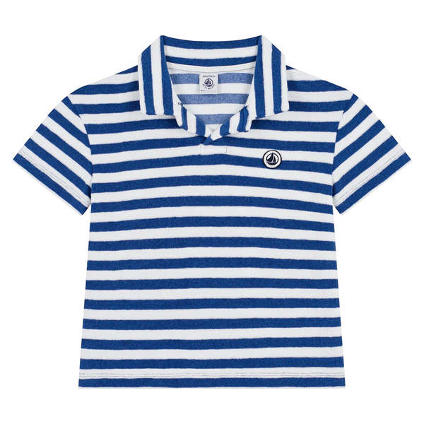 KIDS Petit Bateau Child Polo T-Shirt - Blue