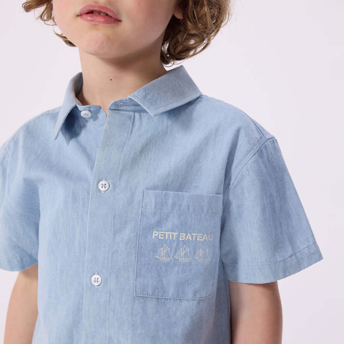 KIDS Petit Bateau Child Shirt - Blue - Image 6 of 6