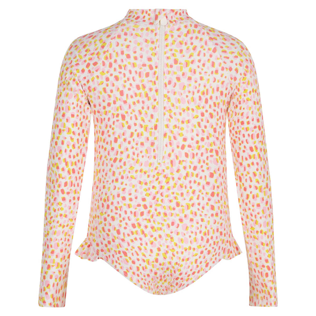 KIDS Petit Bateau Pink And Yellow Dot Print Swimsuit - Image 2 of 6