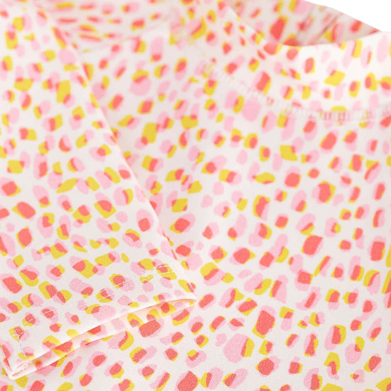 KIDS Petit Bateau Pink And Yellow Dot Print Swimsuit