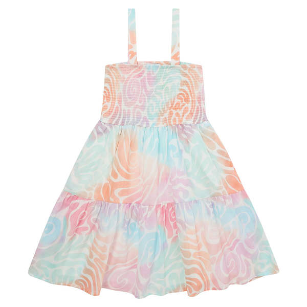 KIDS STELLA MCCARTNEY Tie Dye Wave Print Dress - Multicolour KIDS STELLA MCCARTNEY Tie Dye Wave Print Dress - Multicolour