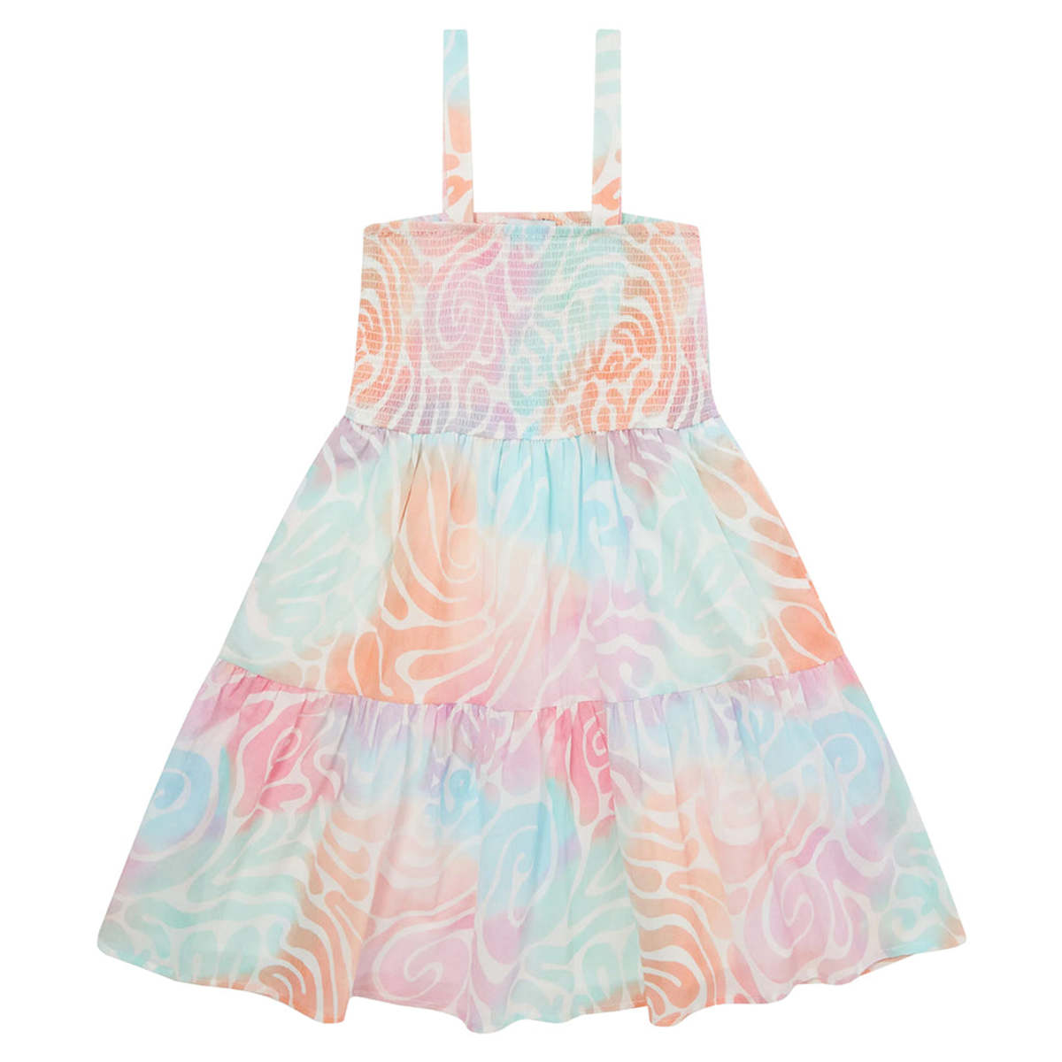 KIDS STELLA MCCARTNEY Tie Dye Wave Print Dress - Multicolour - Image 1 of 4