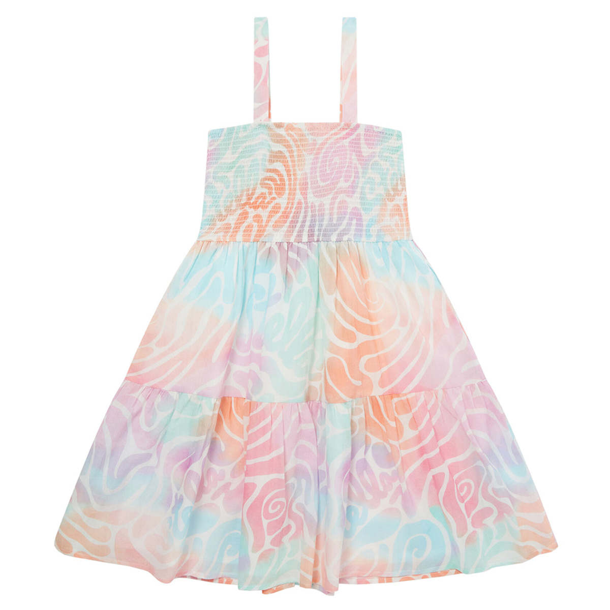 KIDS STELLA MCCARTNEY Tie Dye Wave Print Dress - Multicolour - Image 2 of 4