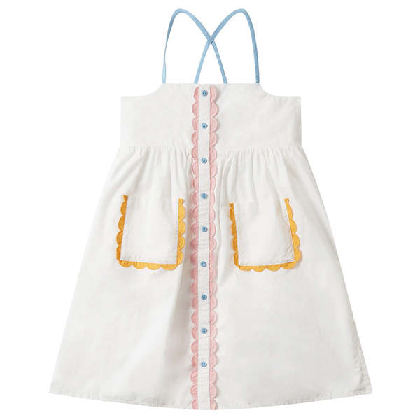 KIDS STELLA MCCARTNEY Child Dress With Scalloped Details - White KIDS STELLA MCCARTNEY Child Dress With Scalloped Details - White