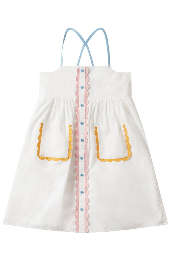 KIDS STELLA MCCARTNEY Child Dress With Scalloped Details - White