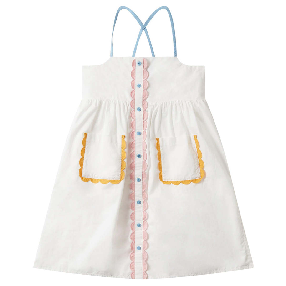 KIDS STELLA MCCARTNEY Child Dress With Scalloped Details - White - Image 1 of 4