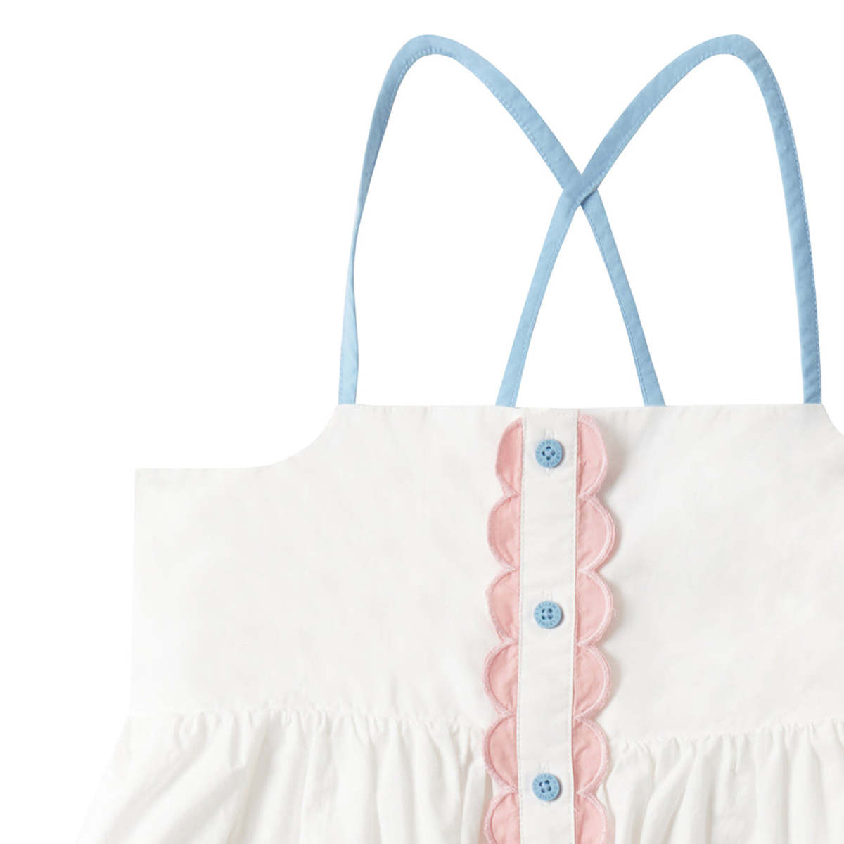 KIDS STELLA MCCARTNEY Child Dress With Scalloped Details - White - Image 3 of 4