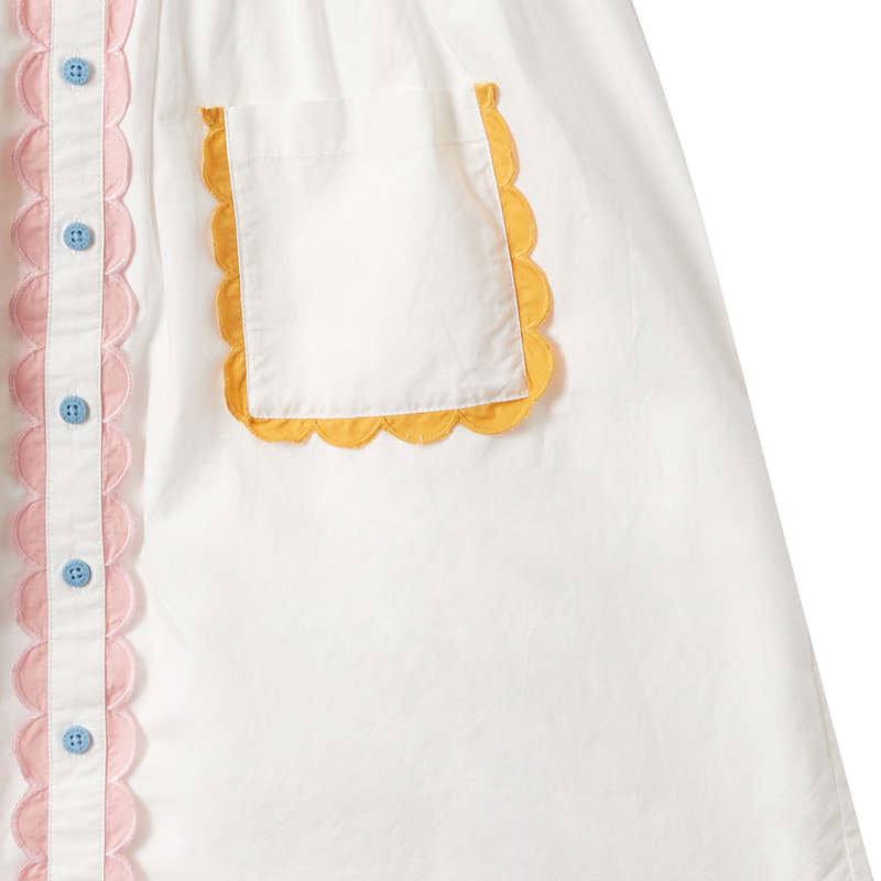 KIDS STELLA MCCARTNEY Child Dress With Scalloped Details - White