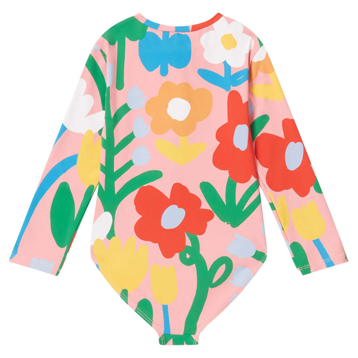 KIDS STELLA MCCARTNEY Child Long Sleeve Big Flower Print Swimsuit - Pink - Image 2 of 4