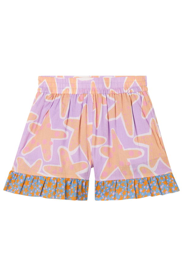 KIDS STELLA MCCARTNEY Starfish Print Shorts - Purple