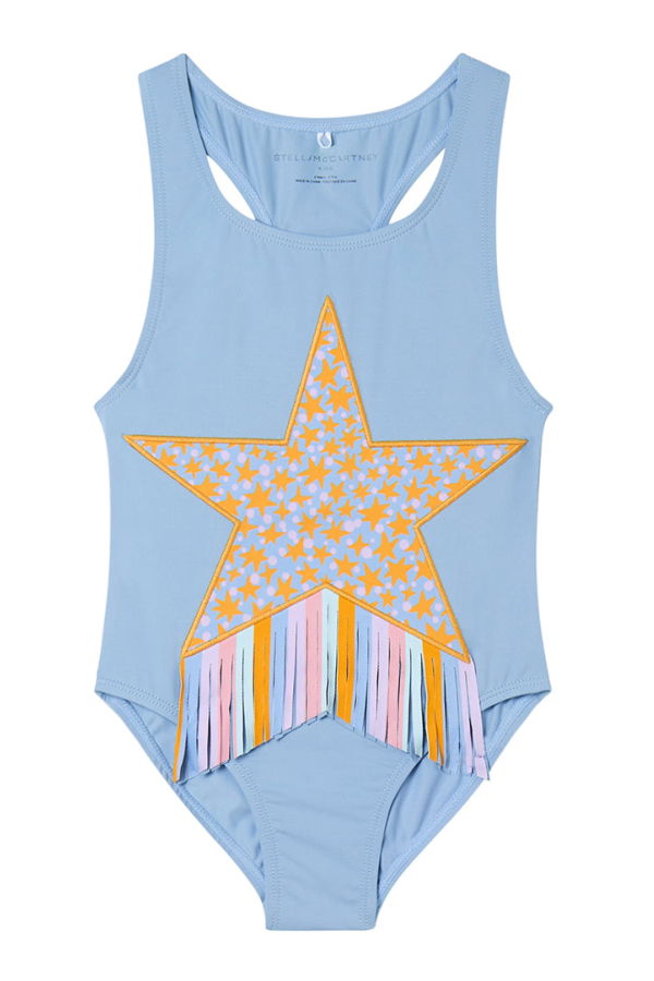 KIDS STELLA MCCARTNEY Swimsuit With Star And Fringe - Blue