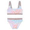 KIDS STELLA MCCARTNEY Two Piece Tie Dye Wave Print Swimsuit - Multicolour - Thumbnail 1