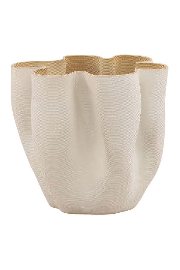 Dovetail Furniture Kyra 3D Printed Porcelain Decorative Vase