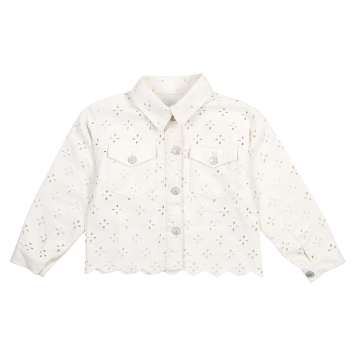 KIDS The New Society Camelia Denim Jacket - White - Image 1 of 8