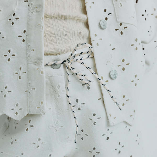 KIDS The New Society Camelia Denim Jacket - White