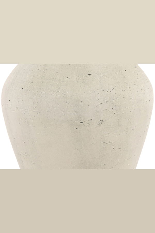 Dovetail Furniture Leander Large Cement Outdoor Vase - Antique White