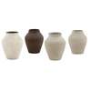 Dovetail Furniture Leander Large Cement Outdoor Vase - Antique White - Thumbnail 4