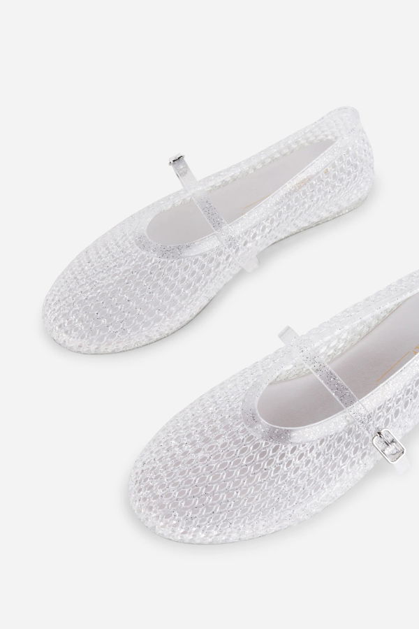 "INTENTIONALLY __________." Classy Jelly Mary Jane Flat - Crystal