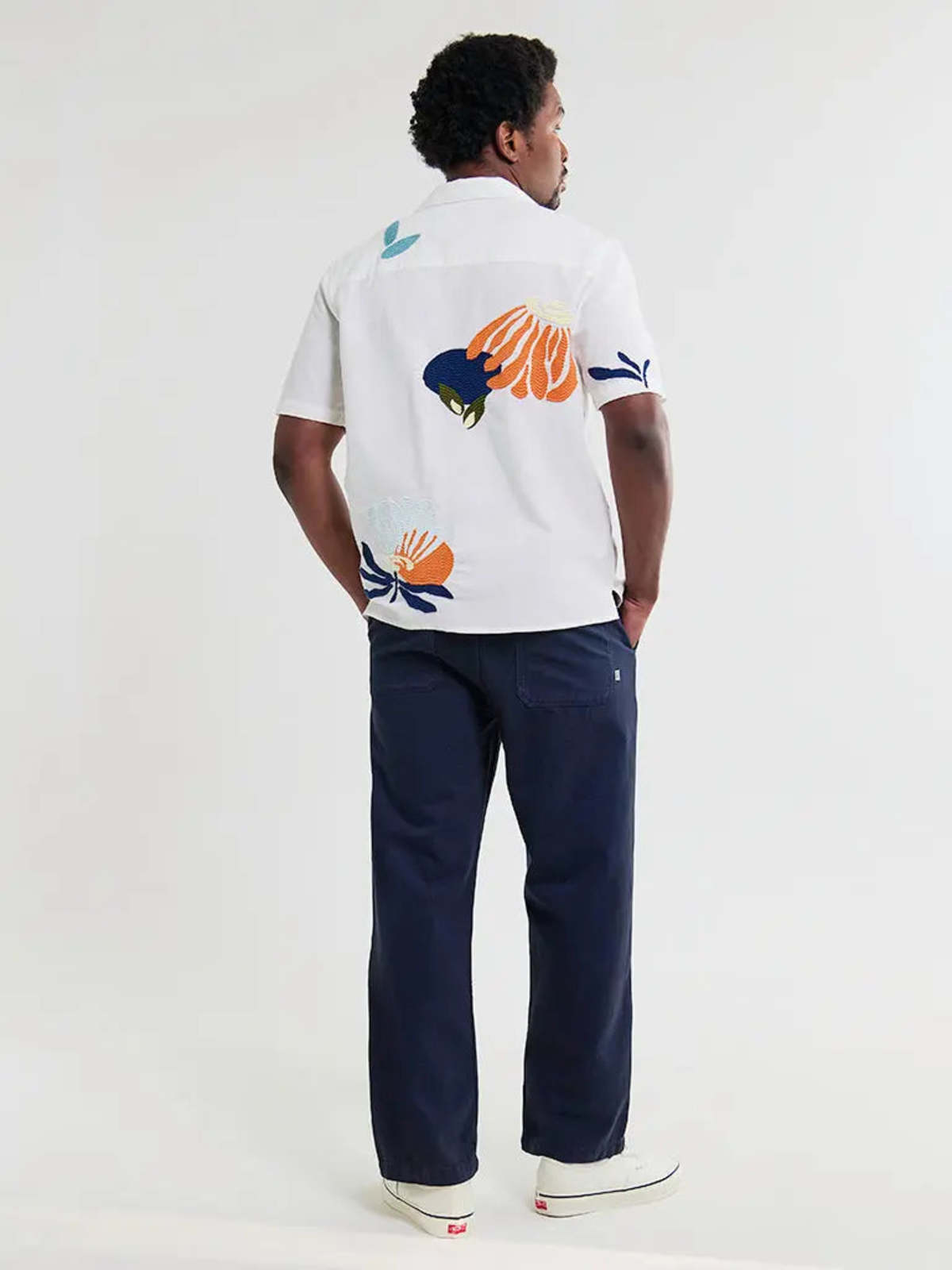 Wax London Didcot Ecru Flower Embroidered Shirt - Image 6 of 9