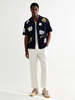 Wax London Didcot Navy Floral Applique Shirt - Thumbnail 2