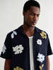 Wax London Didcot Navy Floral Applique Shirt - Thumbnail 4