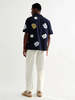 Wax London Didcot Navy Floral Applique Shirt - Thumbnail 6