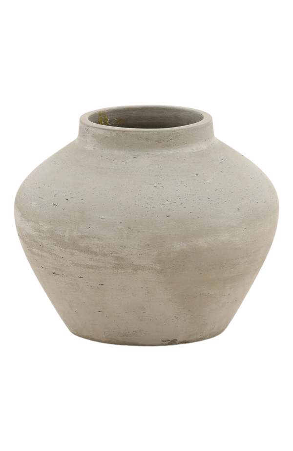 Dovetail Furniture Selene Medium Cement Outdoor Vase - Antique White Dovetail Furniture Selene Medium Cement Outdoor Vase - Antique White