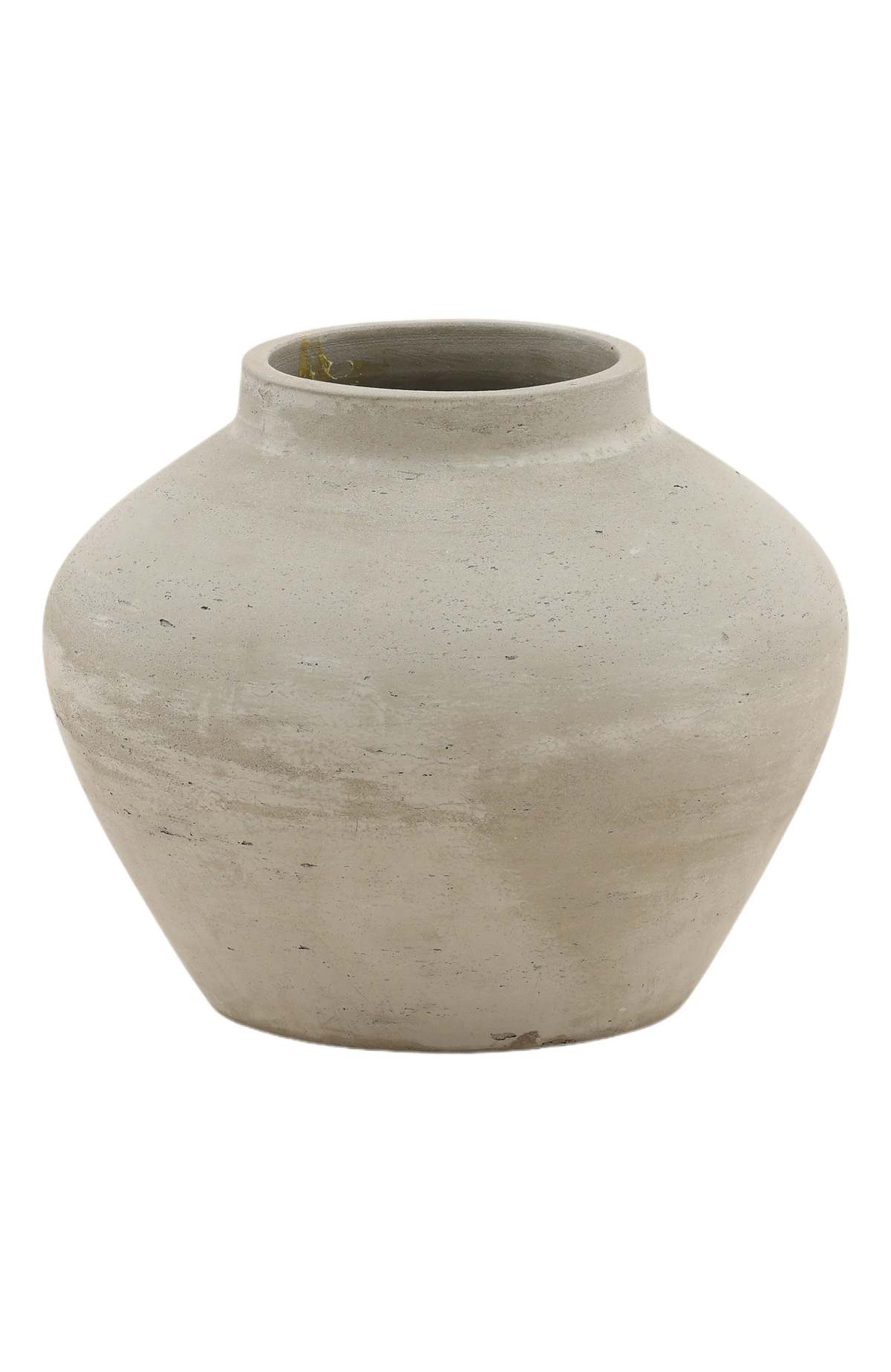 Dovetail Furniture Selene Medium Cement Outdoor Vase - Antique White - Image 1 of 3