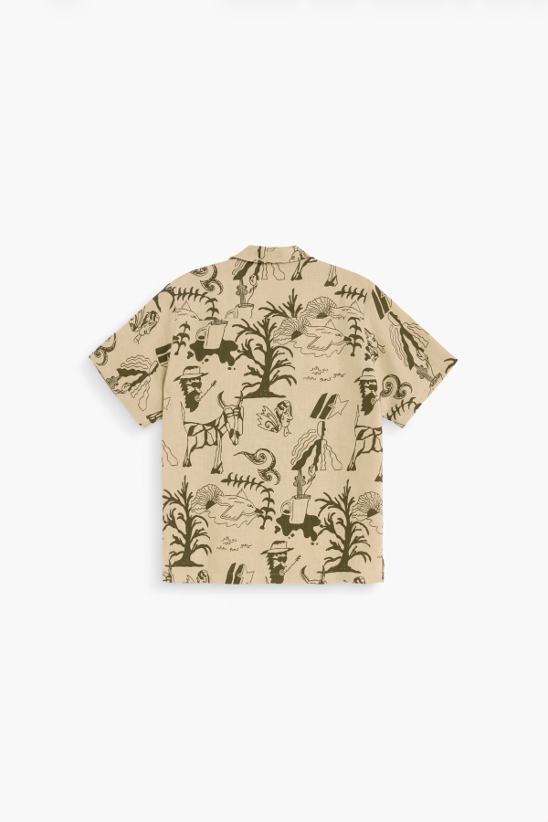 OAS Beige Poplan Cuba Shirt